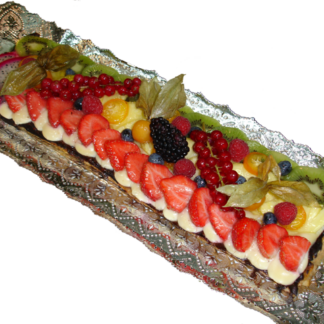 BANDA DE CREMA Y FRUTA